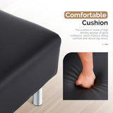 OmySalon Waiting Room Bench with Back, 58.6’’ Office Guest Chair Upholstered Reception Seating