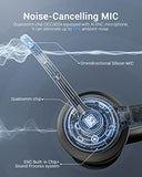 Wireless Headset with Mic for Work, Bluetooth V5.2 Headphones with AI Noise Cancelling Microphone
