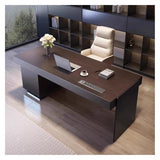 zhongxlla Standing Desk, Office Executive Desk with Storage Drawer, Modern Wooden Study Writing Workstation