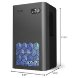ToLife Dehumidifier for Home 95 OZ Water Tank, 1000 sq.ft Dehumidifiers for Basement Bedroom Bathroom with Auto Shut Off 7 Colors LED Light, Grey