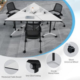 Usosidam Folding Conference Room Table with Wheels