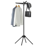 SONGMICS Clothes Drying Rack, 59-Inch Folding Laundry Drying Rack with 3 Rotatable Arms for Hangers, 4 Legs, Black ULLR510B01