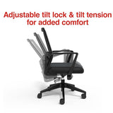 STAPLES Cartwright Ergonomic Office Desk Chair, Adjustable with Breathable Mesh & Lumbar Support, Perfect for Home & Office, Black