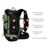 AONIJIE 18L Lightweight Hiking Backpack Waterproof, Backpacking Pack for Men Women, Hydration Hiking Pack with Multi Pockets & Waist Strap, Camping Travel Daypack - Green