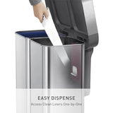 simplehuman 58 Liter / 15.3 Gallon Rectangular Dual Compartment Recycling Step