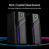 Desktop Speakers for Gaming PC, Bluetooth & USB Computer Speakers for Monitor and Laptop