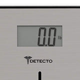 Detecto D133 Deluxe Modern Stainless Steel Body Weight Bathroom Scale, Digital LCD Display, 400lb Capacity