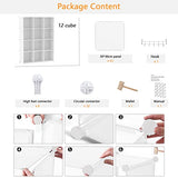 AWTATOS Cube Storage Organizer Storage 12 Cube Bookshelf DIY Plastic Closet Clothes Storage Shelves, White
