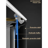 This Stainless Steel Pedal Bin with Lid - Waste Basket for Bathroom Bedroom