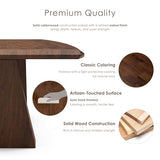 Final Title: Furniture of America Nazaen III 82.5" Mid-Century Modern Solid Wood Live Edge Dining Table with Steel Support, Walnut Finish, Seats 6–8