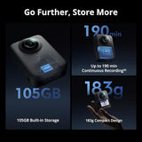 DJI Osmo 360 Standard Combo, 360 Action Camera | 1-Inch 360° Imaging