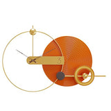PSYCHE GOD Large Gold Round Decorative Wall Clock Silent Modern Metal Wall Art Decor for Living Room Office Bedroom Kitchen Hotel Cafe 40" × 25"