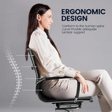 Yaheetech Faux Leather Office Reception Chair Without Wheels Mid Back Ergonomic Guest Chairs for Conference