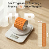 SE7EN Magnetic Ankle Weights for Women & Men | Set of 2 Weights (1 lb Each) | Adjustable Size Silicone Wirst & Leg Weights for Pilates, Yoga