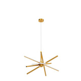 Modern Sputnik Chandelier Ceiling 82W LED Gold Pendant Light Embedded Mount Chandeliers Dining Room Light Fixtures Over Table Dimmable with Remote Control for Living Room Kitchen Bedroom 31.5 inches