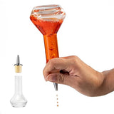 A Bar Above Bitters Bottle, Classic Design, Small Glass Bottles, to Add Bitters for Cocktails, with Stainless Steel Pour Spout, and Synthetic Cork, Ideal Bartender Gifts, Home Bar Accessories, 1.7 oz