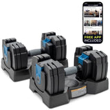 Teeter ProFlex 432 Adjustable Dumbbell Weight Set, 8 in 1 Free Weights 4 to 32lb, Quick-Set Grip Handles, Home Gym Space Saver (New in 2024)