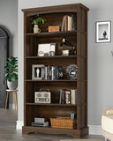 65 Inch Tall Bookshelf with Storage, Floor Standing Modern Style Display Bookcase for Living Room, Office