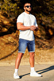 GINGTTO Shorts for Men Casual Skinny Slim Fit Jeans Shorts for Mens Denim Shorts 36
