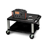 Luxor WT16-N 16"H AV Cart - Two Shelves - Nickel Legs, Multipurpose Storage for Video Projector, TV
