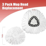 3 Pack Mop Head Replacement, Compatible for EasyWring 1-Tank System