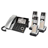 Expandable Corded/Cordless Phone with Smart Call Blocker, Silver/Black with 3 Handsets AT&T