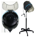Saturnpower Hair Dryer 1300W Professional Adjustable Hooded Floor Hair Bonnet Dryer Stand Up Hair Dryers with Rolling Base for Home Salon Spa Beauty Equipment, Black