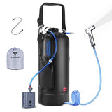 Teamaze Portable Shower,12L/3.2 Gal Solar Camping Shower Bag with Auto Pressure Pump,Portable Outdoor Shower for Camping,Beach,Hiking,RV,Pet Bath