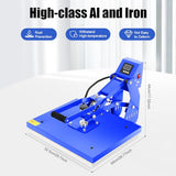 Heat Press Machine, Magnetic Semi-Automatic Hot Press Machine T Shirts Heat Transfer Machine with Clamshell Pull Out Lower Platenfor for T-Shirts