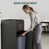 Wooden Restaurant Trash Can Cabinet with Tray Holder – 35-Gallon Commercial Indoor Trash Can