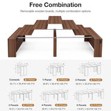 Modern Extendable Dining Table for 2 to 12 People with Outlet, Space Saving Expanding Table with Storage for Party