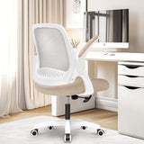 NEO CHAIR Office Desk Computer Gaming Ergonomic Chair with Lumbar Back Support Adjustable Height Swivel Wheels Flip-up Arms (Beige)