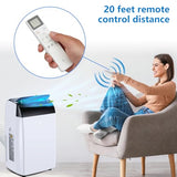 12,000 BTU Black Portable Air Conditioners for Room Up to 500 Sq.Ft, 3-In-1 Quiet Cooling AC Unit with Fan & Dehumidifier, Remote Control, 24H Timer, Remote Window Mount Exhaust Kit, Easy to Move
