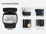 Garvee 13 Gal / 50L Large Plastic Trash Can for Kitchen, Step-On with Soft Close Lid, Liner Rim