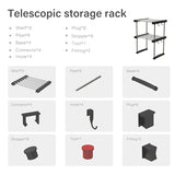 BLULEE Expandable Under Sink Organizer, 2-Tier Adjustable Storage Shelf