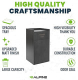 Commercial Trash Can 40 Gallon, Garbage Receptacle Indoor with Tray Holder for Restaurants, Cafeterias (Espresso Black)