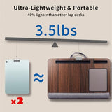 Office Lap Desk with Wrist Rest Wrist Rest, Mouse Pad, and Phone Holder Large Laptop Bed Desk for Notebook