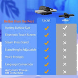 1800W Steam Press with 5 Fabric Settings Language Conversion and Voice Prompts, Iron Press with Spray Bottle and Press Pad for Home Business