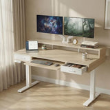 55″ x 26″ Electric Standing Desk with 2 Drawers &24.4″ Large Keyboard Tray