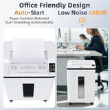 QUIETLEMON Paper Shredder 200-Sheet Auto Feed, Touchscreen Heavy Duty Shredders, 40 Min Non-Stop, P-5 Ultra Security Shredder for Home Office, Micro Cut with Wheels, 5.8 Gal Bin, <60 dB(OL288)