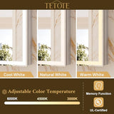 TETOTE 48 x 32 Lighted Bathroom Medicine Cabinet with Adjustable Shelves, Silver Aluminum Cabinet, Anti-Fog