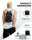 WATERFLY Small Lightweight Packable Backpack: 15L Mini Ultra Light Foldable Travel Daypack with Breathable Shoulder Strap Outdoor Hiking Camping Day Pack for Women Men Black
