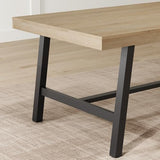 Rustic Dining Table for 6-8 People, 70” Long Rectangle Kitchen Table, Industrial Farmhouse Wooden Kitchen Tables, Home