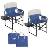 SUNNYFEEL Camping Directors Chair, Heavy Duty,Oversized Portable Folding Chair with Side Table, Pocket for Beach, Fishing,Trip,Picnic,Lawn,Concert Outdoor Foldable Camp Chairs