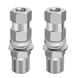 2 Pack Universal Heavy Duty CB Antenna SO-239 Stud Mount, Standard 3/8 x 24 Threaded CB Antenna Stud Mount Adapter