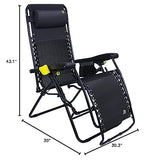 GCI Outdoor FreeForm Zero Gravity Chair, Black