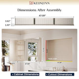 Keonjinn Large Medicine Cabinet Mirror 48 x 32 Inch, Brushed Nickel, 3 Door