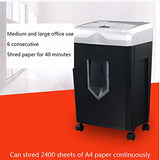 Cross-Cut Paper Credit Card Shredder Drawer Type 18 Liter Basket Overload