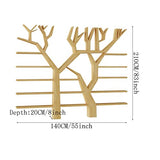 Wooden Bookshelf Floor Standing Bookcase Tree-Shaped Wall Display Multi-Layer Shelf