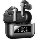 Hybrid Active Noise Cancelling Wireless Earbuds with 6 Mics AI Clear Call Ear Buds 68H Playtime with LED Display